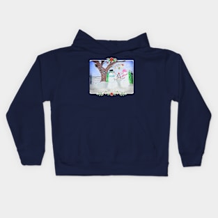 Snowmen Paradise - a whimsical version of love Kids Hoodie